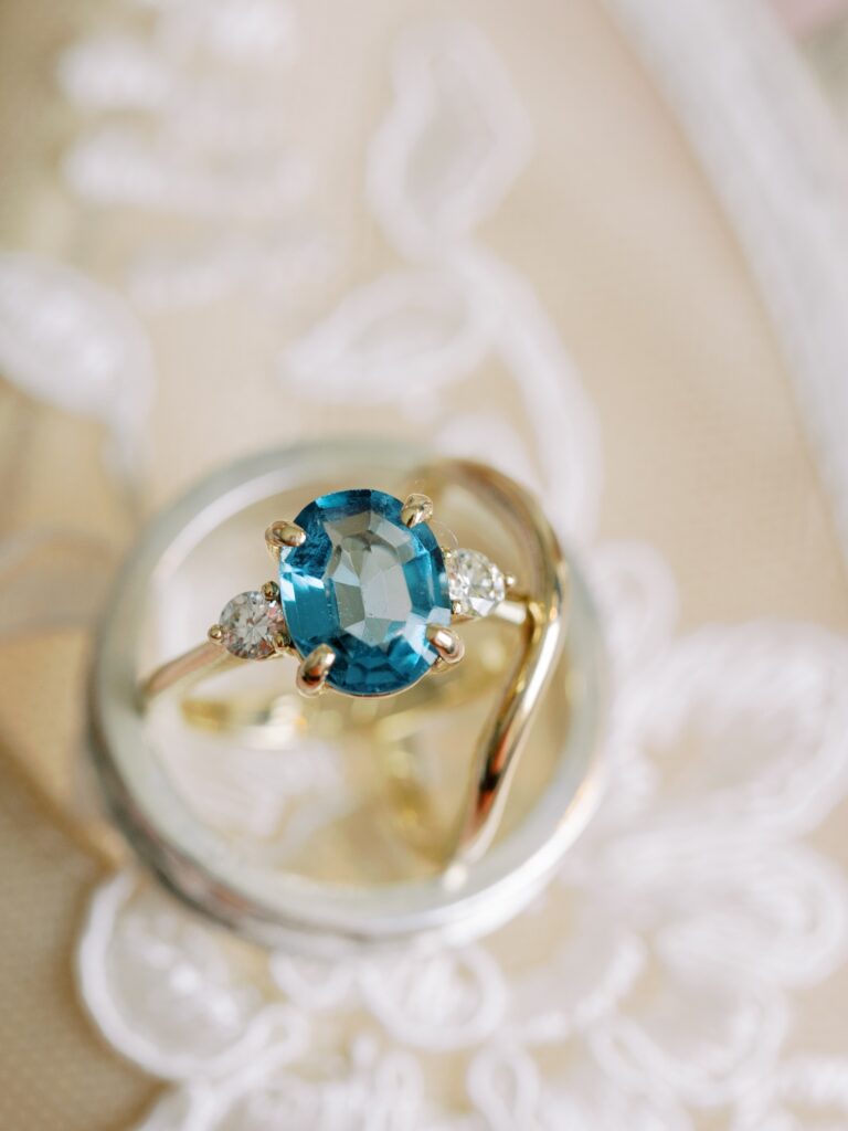 Aquamarine engagement ring													