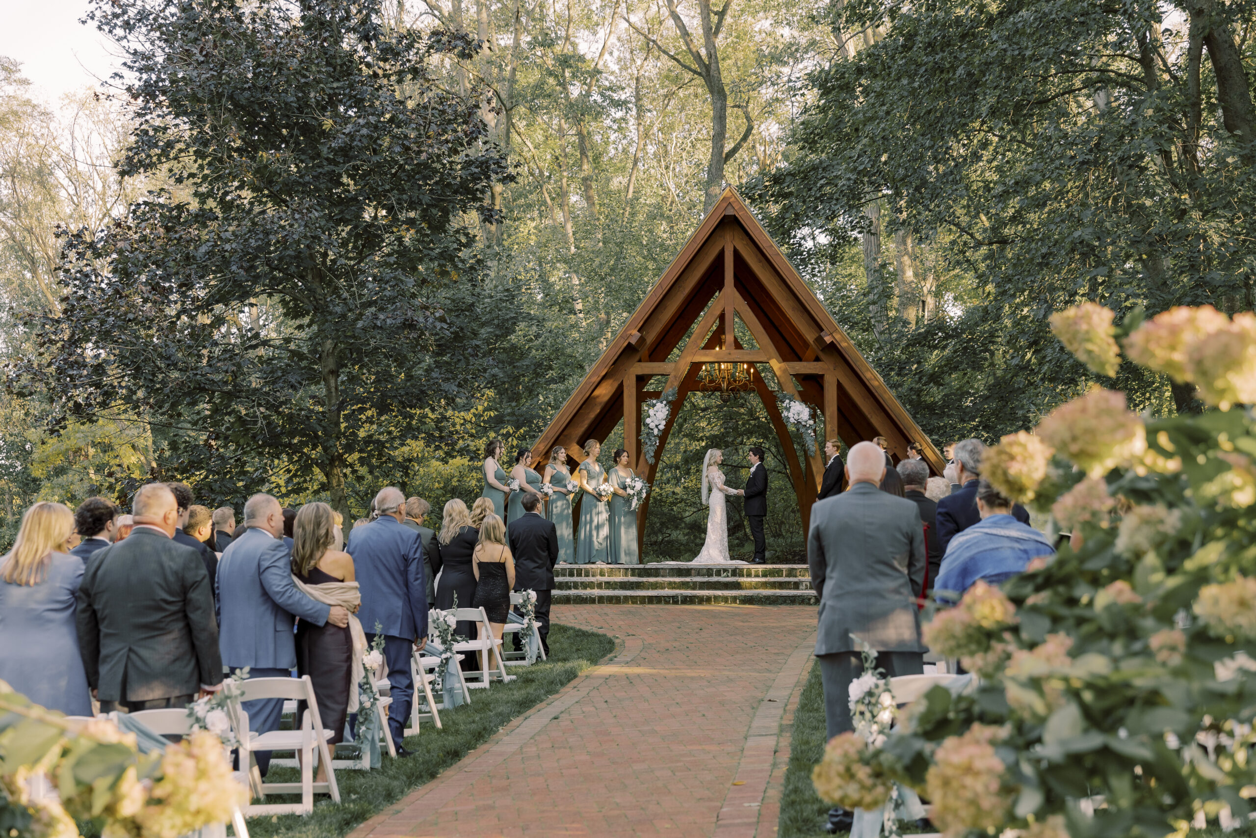 Stone Mill Inn, York wedding at The Abbey wedding ceremony in early fall.